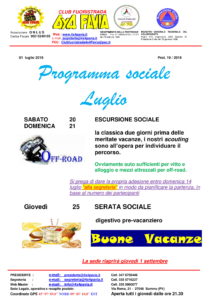 programma sociale luglio 2019